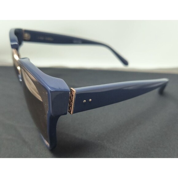 Linda Farrow LFL 790/7 Oversized Sunglasses Acetate Navy Frame UV Protected Lens main image 10